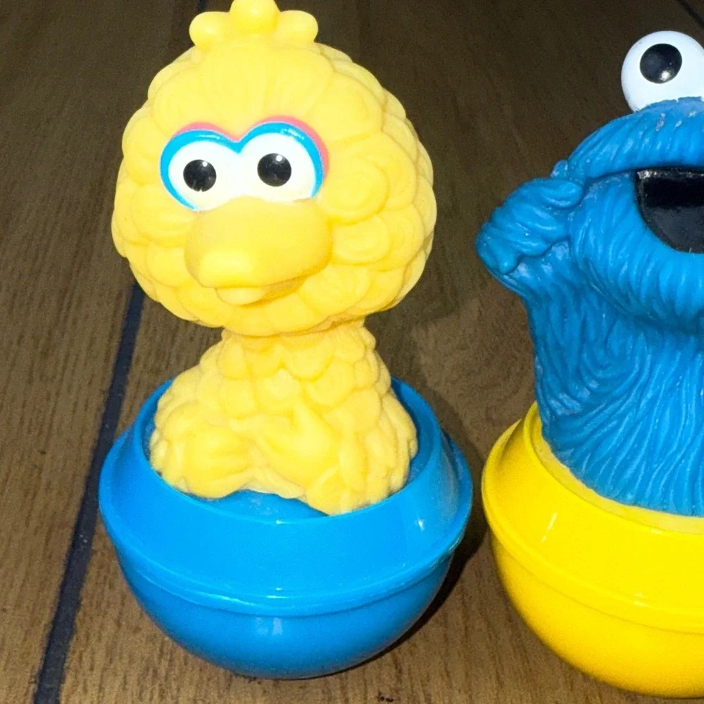 Sesame Street Big Bird Cookie Monster Tumbler Roly Poly Jim Henson Productions‎